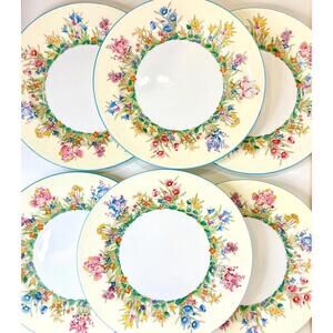 Wedgwood Prairie Flowers Luncheon Plate – 9” – England – Rare